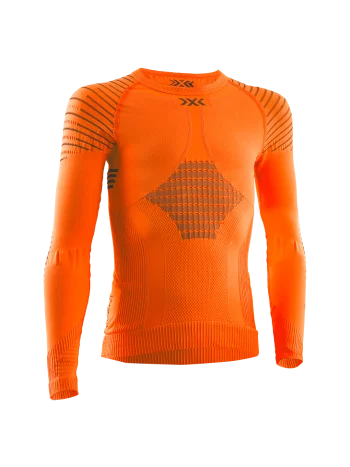 Футболка верх Термобелье Детское X-BIONIC® INVENT® 4.0 SHIRT ROUND NECK LG SL JR (IN-YT06W19J-O021-), оранжевый/антрацит