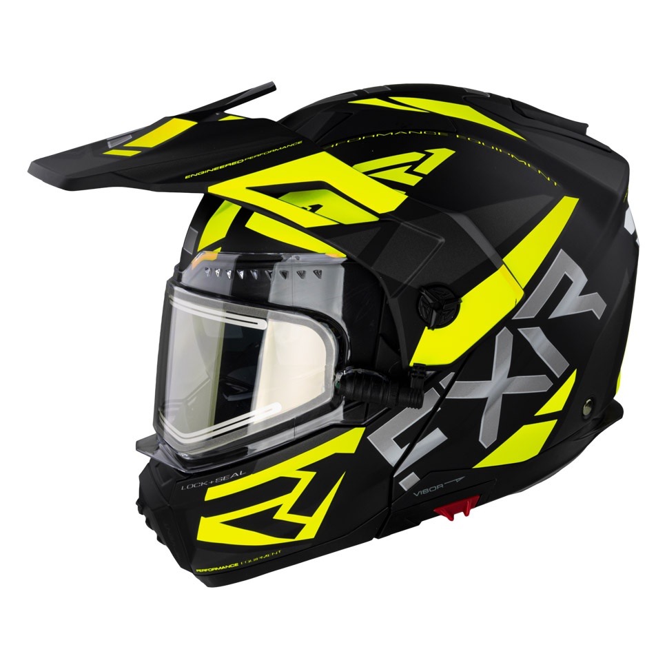 116334.jpg-f27c71552cb55410 Шлем унисекс FXR Maverick X с подогревом (Black/Hi Vis, M) черно-салатовый — изображение 1