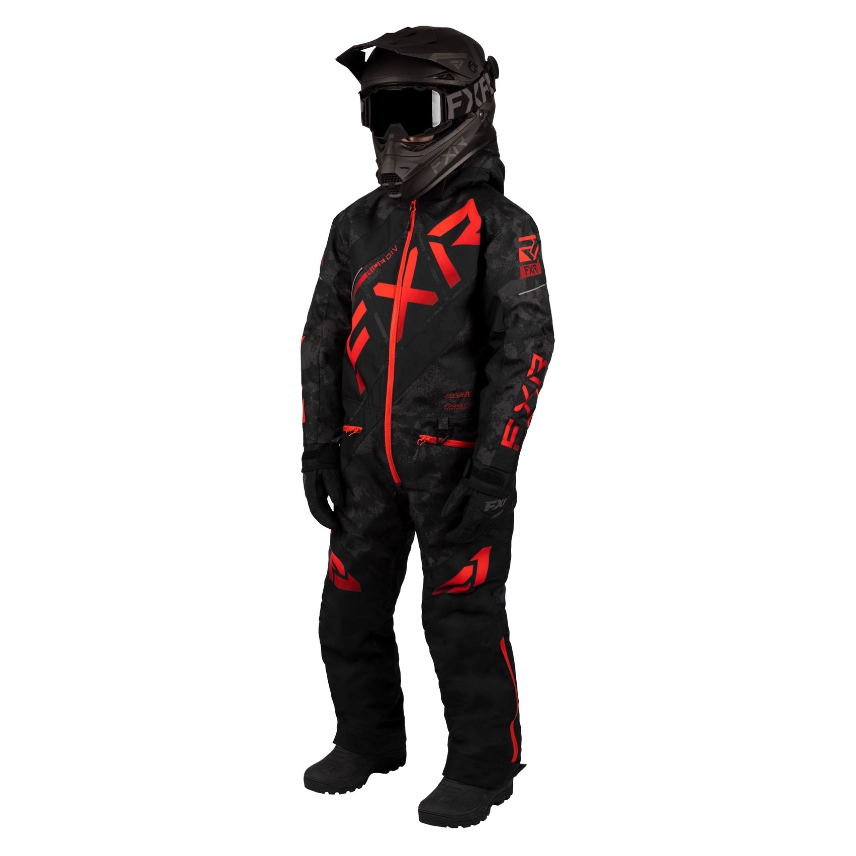 1220 Комбинезон детский FXR CX (BLACK CAMO/RED FADE, 10) (черно-красный) — изображение 1