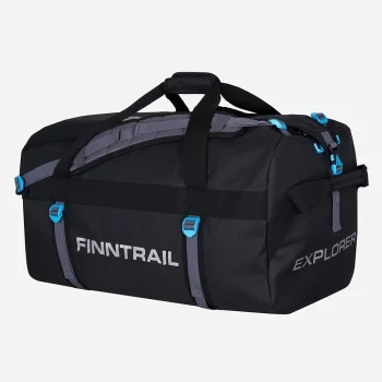 НЕПРОМОКАЕМАЯ СУМКА-РЮКЗАК FINNTRAIL EXPLORER BLACK 100 литров, морозостойкая, защита IP64 (черный)