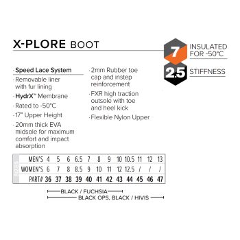 Ботинки унисекс FXR X-Plore с утеплителем (Black Ops), черный цвет — изображение 3