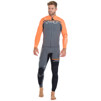 Комплект мужской гидрокостюм и гидрокуртка JetPilot RX Vault (Black/White, Purple, Charcoal/Orange) (черно-белый, фиолетовый, серо-оранжевый) — изображение 2