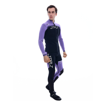 Комплект мужской гидрокостюм и гидрокуртка JetPilot RX Vault (Black/White, Purple, Charcoal/Orange) (черно-белый, фиолетовый, серо-оранжевый)