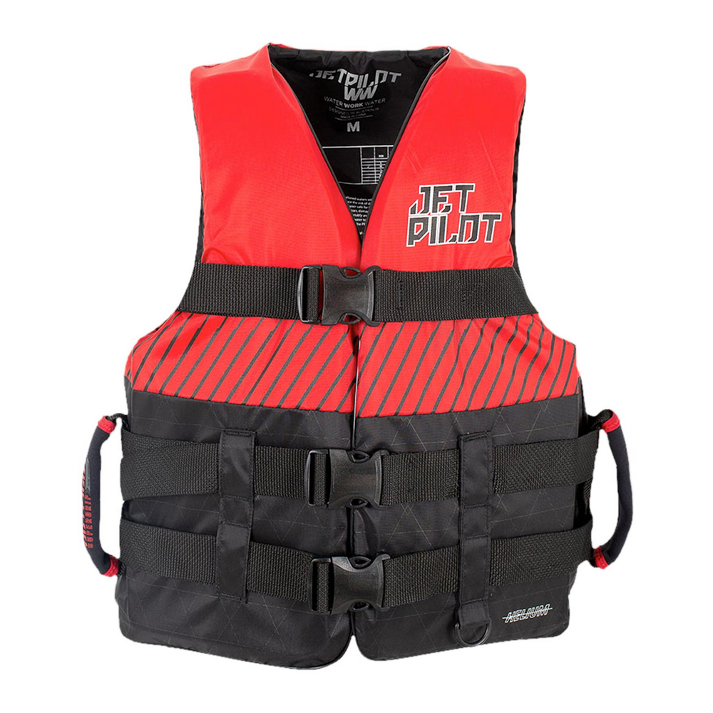 25036_9e6e6da4f566e4b538eebf52bc29d286 Жилет спасательный унисекс JetPilot Helium F/E Nylon Vest (Black/Red, черно-красный) — изображение 1
