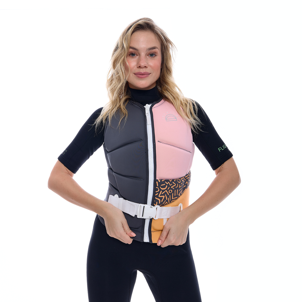 25039_f917e656820bbbb8ce5f8dd0fe032bb6 Жилет спасательный женский JetPilot Zahra X1 F/E Neo Vest (Charcoal, серый) — изображение 1