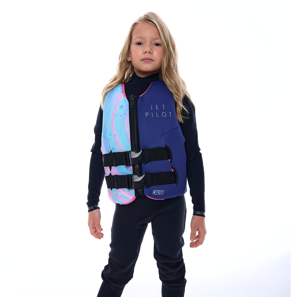 25046_7ab07f579c6637cd826daa0cd2e3ace0 Детский спасательный жилет JetPilot Girls Cause Eco Vest (FAIRY FLOSS, 140-152см, 165-168см) разноцветный - 140-152 — изображение 1