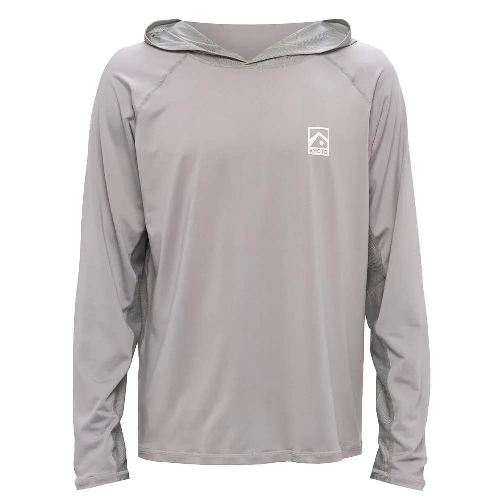 258 KYOTO лайкра мужская CASPER HOOD GRID LS RASHGUARD (SS23) (LIGHT GREY, L) серый — изображение 1