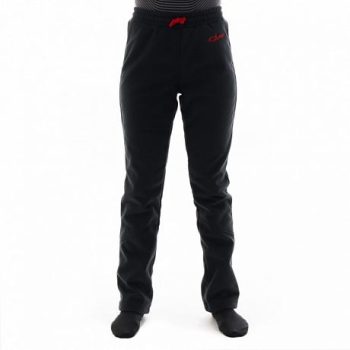 Женские флисовые брюки Level. Purple Black/Black Red (розовый/черный)