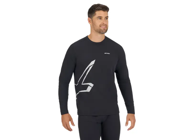 288200_90_ft_0260_1 Футболка с длинным рукавом мужская (черный) Ski-Doo Men's X-Team Base Layer Top — изображение 1