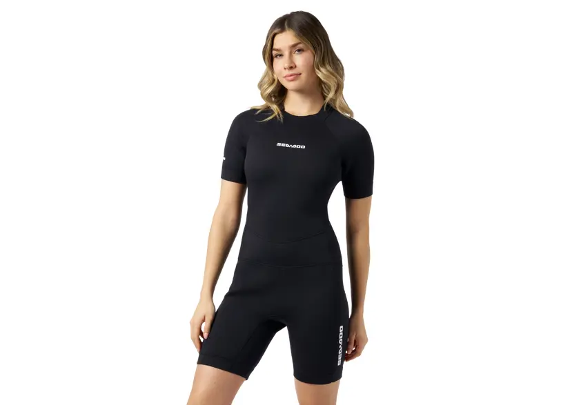 288305_90_ft_0481_2 Женский короткий гидрокостюм Sea-Doo Women's 2mm Neoprene Shorty Wetsuit (черный) — изображение 1
