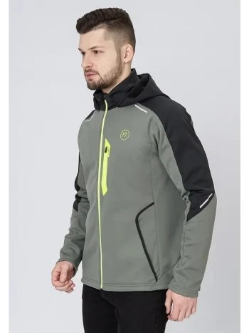 Куртка мужская КОЛЛАБОРАЦИЯ DF/F7 с капюшоном EXPLORER 2.0 Man Grey -Ocean 2024, -Lemon 2024 (синий, лимонный цвета)