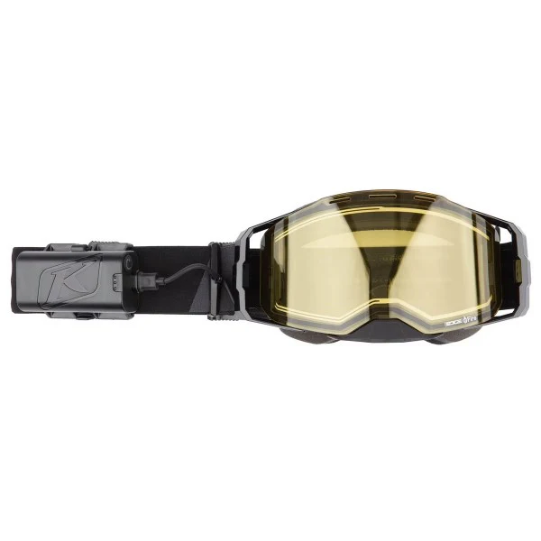38 Очки KLIM Edge Efire Goggle Slope Black Light Yellow Tint (с обогревом, на магнитах, черно-желтый) — изображение 1