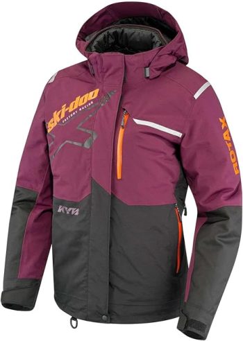 Куртка женская зимняя EXODUS X-TEAM EDITION JACKET (BLACK WITH GRAPHICS, PURPLE) (черный с графикой, пурпурный) — изображение 3