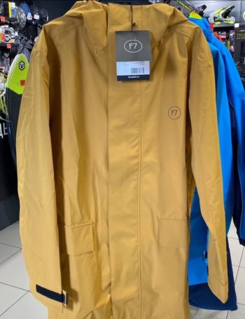 Дождевик КОЛЛАБОРАЦИЯ городской унисекс DF/F7 RAINCOAT 2.0 / 2024.  Black, Blue, Yellow (черный, голубой, желтый) — изображение 4