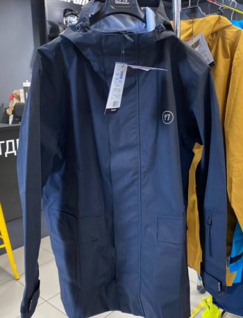 Дождевик КОЛЛАБОРАЦИЯ городской унисекс DF/F7 RAINCOAT 2.0 / 2024.  Black, Blue, Yellow (черный, голубой, желтый) — изображение 3