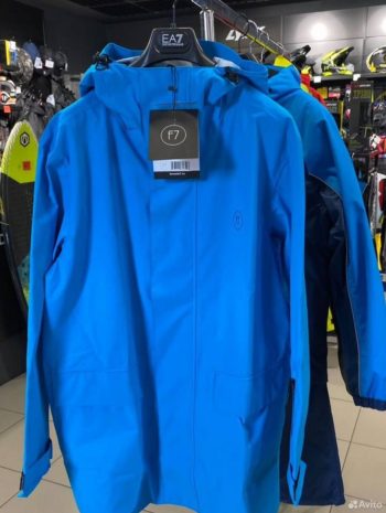 Дождевик КОЛЛАБОРАЦИЯ городской унисекс DF/F7 RAINCOAT 2.0 / 2024.  Black, Blue, Yellow (черный, голубой, желтый) — изображение 2