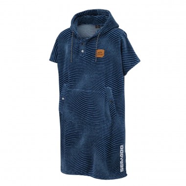 5656 Пончо унисекс SEA-DOO RIPPLE XWARM PONCHO BY SLOWT (наличие S/M, полоска синяя) — изображение 1