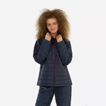 Термокуртка женская Master Hood W 1505 (розовая, серая) Finntrail