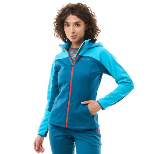 6mrr1oht914x7vbeeyhgxgdritqk38mk Куртка женская с капюшоном EXPLORER 2.0 Woman Scuba Blue 2024 (синий) — изображение 1