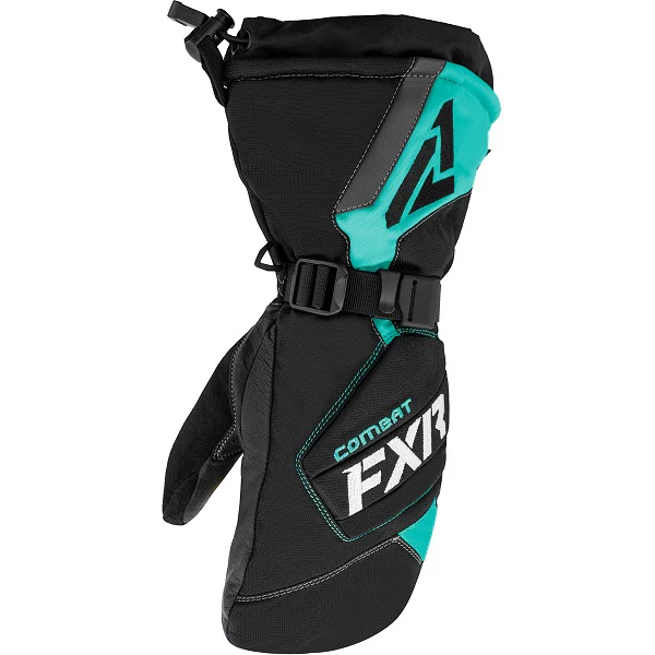 73 Рукавицы женские FXR Combat с утеплителем Black/Mint (черно-мятный) — изображение 1