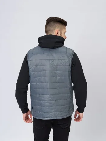 Жилет утеплённый унисекс DF VEST 100 2025: Steel Green, Deep Cobalt, Grey (серебристо-зеленый, -фиолетовый, -серый) — изображение 4