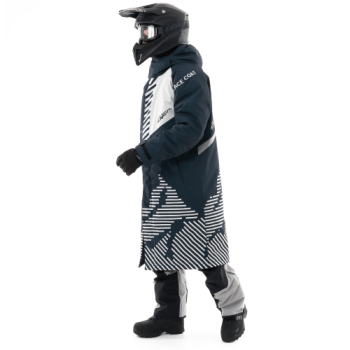 Плащ зимний мужской, бренд DF, RACE COAT Man Black — White (черно-белый) — изображение 3