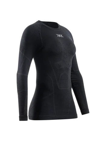 Футболка термобелье женское X-BIONIC® SYMBIO MERINO SHIRT LS WMN (XM-YTB2W24W) цвет: черный B001, серый G810 — изображение 2
