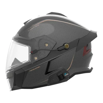 Шлем 509 унисекс карбоновый с системой связи Delta V Carbon Commander с подогревом (Legacy, Black Gold)