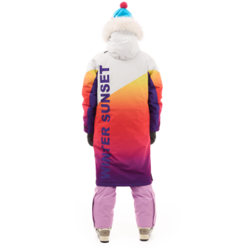 Плащ зимний женский DF RACE COAT WINTER SUNSET Woman Orange — Violet (оранжево-фиолетовый) — изображение 2