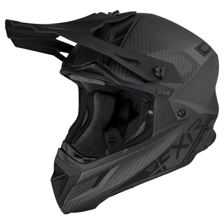 fxr_helium_carbon_helmetw_d_ring_black_750x750 Шлем FXR Helium Carbon (Black или Hi Vis/Charcoal) черный, салатово-серый, арт. 220610- — изображение 1