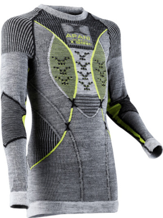hi3wjf1ifpcblsm9rft0y7k9fmbm3l70 Футболка Детская Термобелье APANI® 4.0 MERINO SHIRT LG SL JR (AP-WT06W21J-B064-) серо-желтый — изображение 1