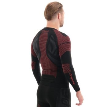 Термофутболка мужская DF 3DTHERMO RED с длинным рукавом (красный) — изображение 2