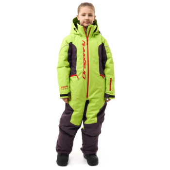 Комбинезон утепленный подростковый унисекс GRAVITY Teenager Pink — Plum — Light Grey / Lime — Plum (два цвета: розовый, зеленый) — изображение 2