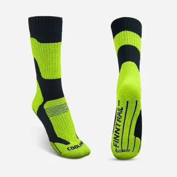Носки Finntrail Coolmax 3202 Grey, Lime (cерый и лайм), Дышащие