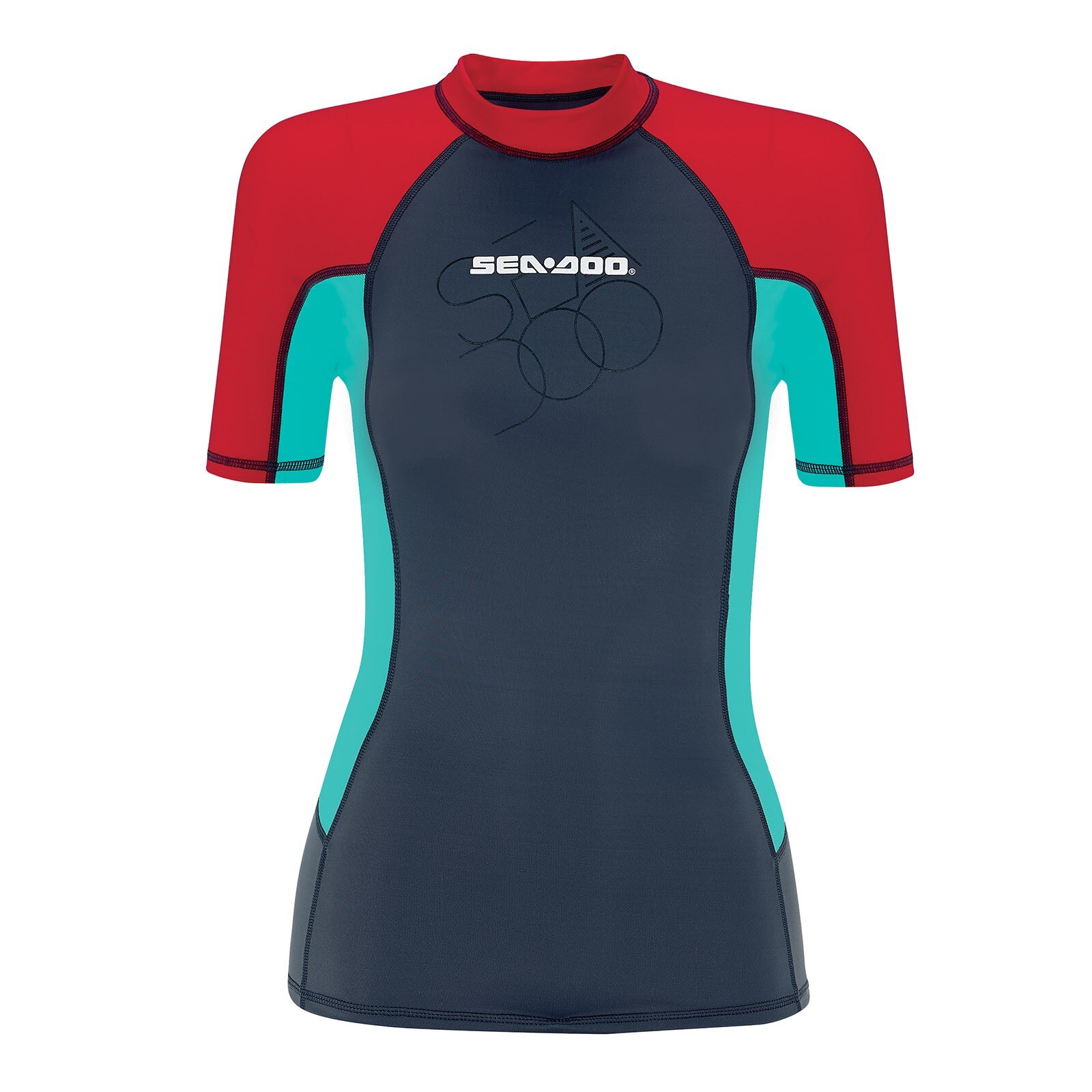 sea-doo-short-sleeve-womens-rashguard-2 Футболка женская Sea-Doo Rashguard с короткими рукавами — изображение 1