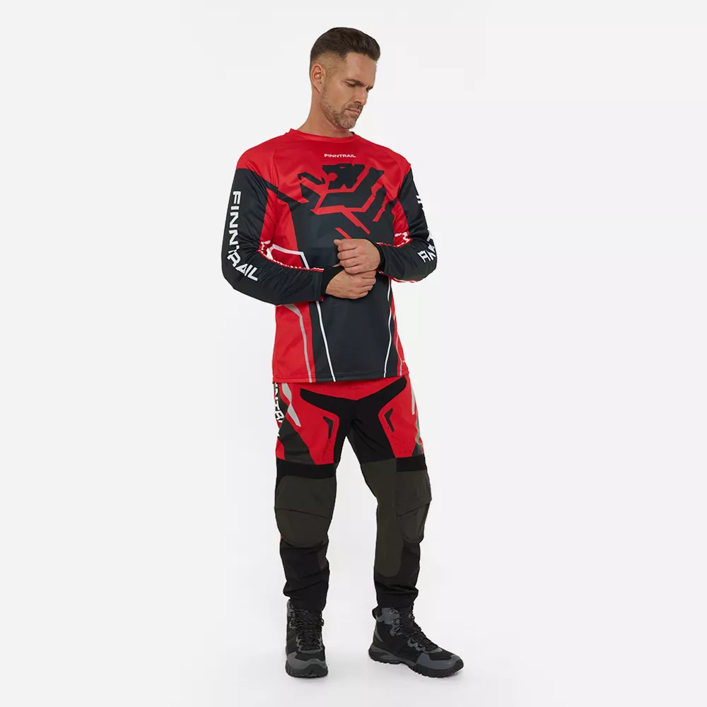 xoh4d0atct653n51czttk2jb2zgdibu0 Брюки мужские Enduro 4610 FINNTRAIL, красный, графитовый — изображение 1